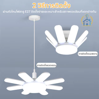 หลอดไฟLED ทรงใบพัด E27 พับได้ ปรับมุมแสงอเนกประสงค์ ประหยัดพลังงาน สว่างแรง ใช้งานอเนกประสงค์