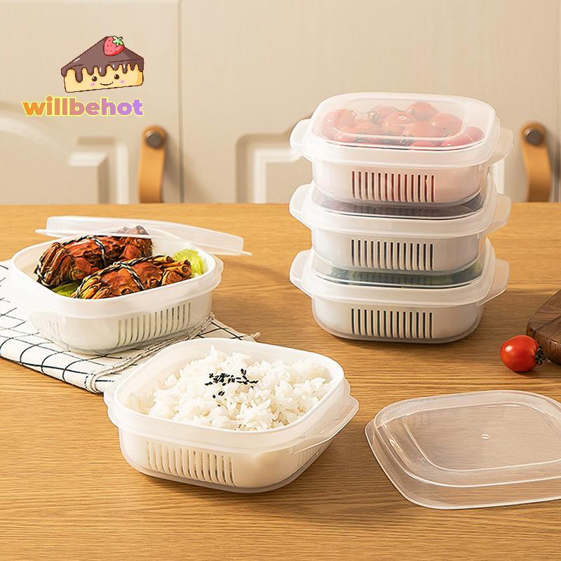 [Willbehot-t] ข้าวย่อย Paaging กล่องเก็บของสดอุ่นเตาอบไมโครเวฟผักข้าวผลไม้แยก Paaging กล่องครัวเครื่องมือ [ใหม่] - รูปที่ 4