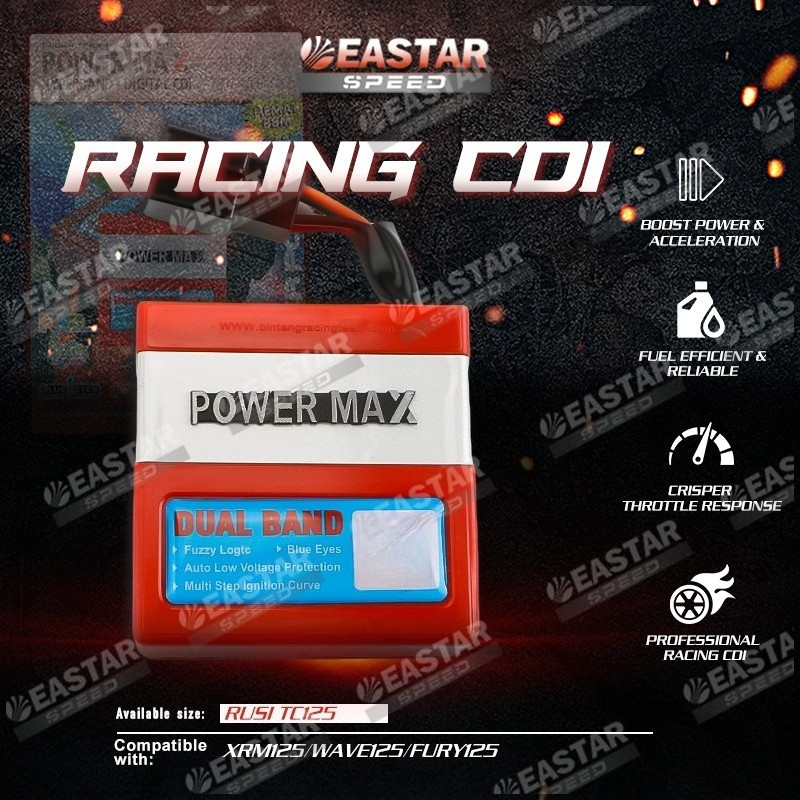 กล่องซีดีไอ CDI  กล่องไฟ ซีดีไอ WAVE125 XRM125 FURY125 4 พิน พาวเวอร์แม็กซ์