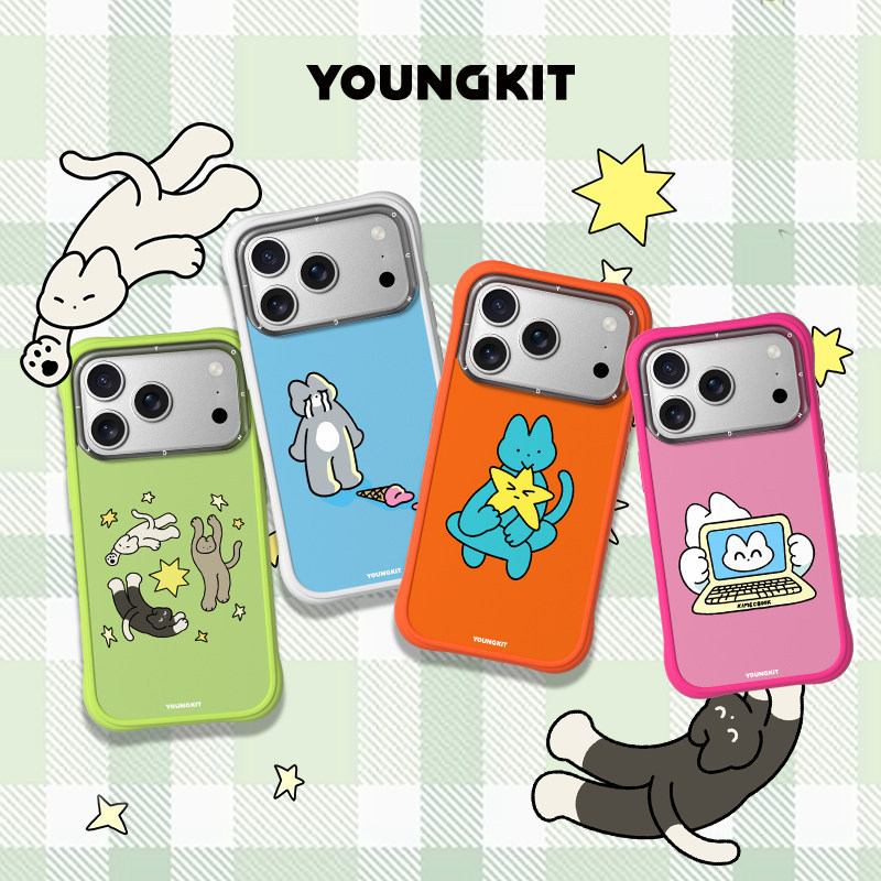 {Cat Diary} youngkit Ape Gas Split Case เหมาะสําหรับ Apple 17ProMax เคสโทรศัพท์ iPhone16pro Case 15p