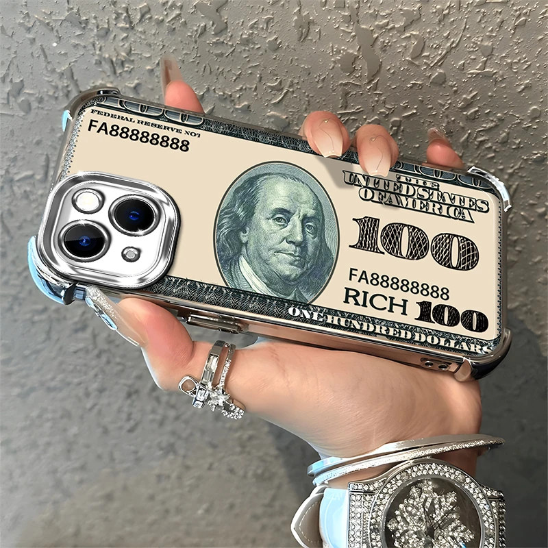 Hundred Yuan Dollars Old Man เหมาะสําหรับ Apple 16promax เคสโทรศัพท์ Huawei mate60pro สไตล์ใหม่ pura