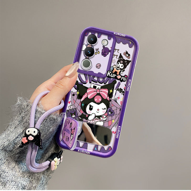 เคส For Vivo Y100 5G / Y100 4G tpu ใหม่ JMZJ สไตล์แฟชั่นแขวน string กระจกขาตั้งเคสโทรศัพท์ - รูปที่ 2