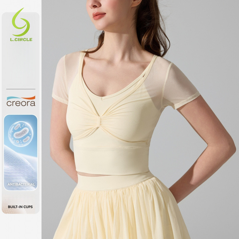 L.CIRCLE Yoga Sport Top Outdoors Slim Grenadine