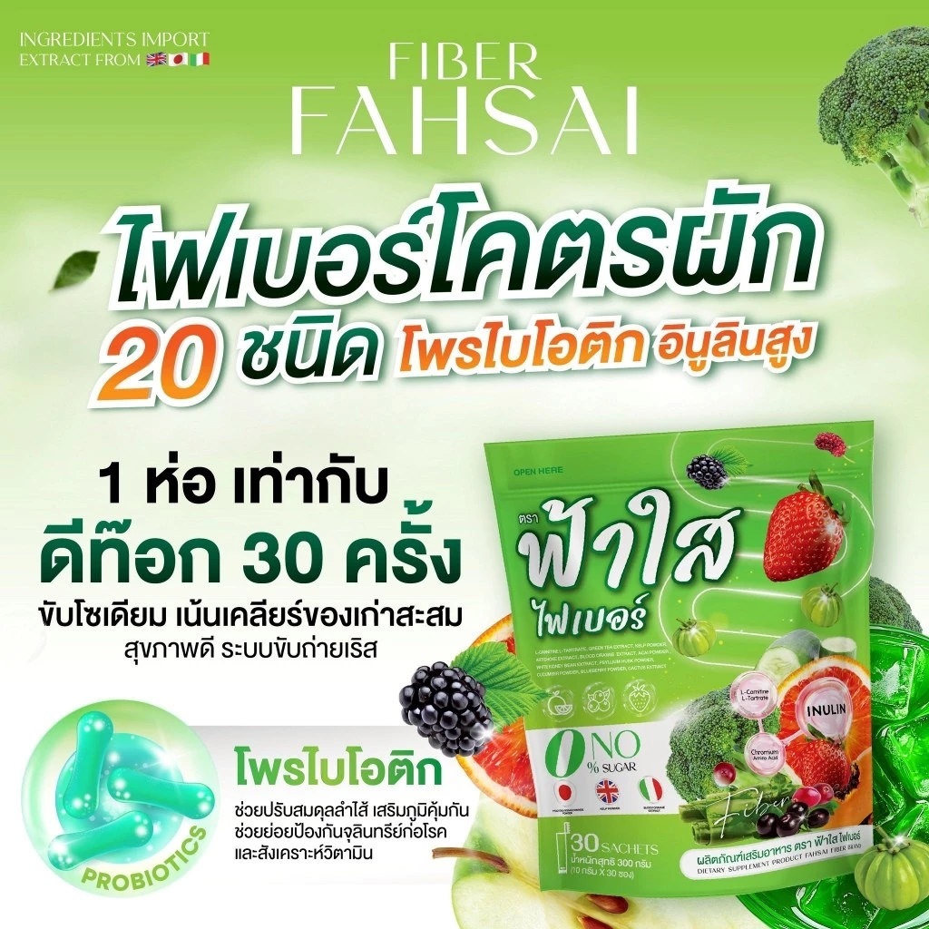 Fahsai Fiber ฟ้าใส ไฟเบอร์ / Coffee กาแฟ / Collagen คอลลาเจน น้ำชง thumbnail 4