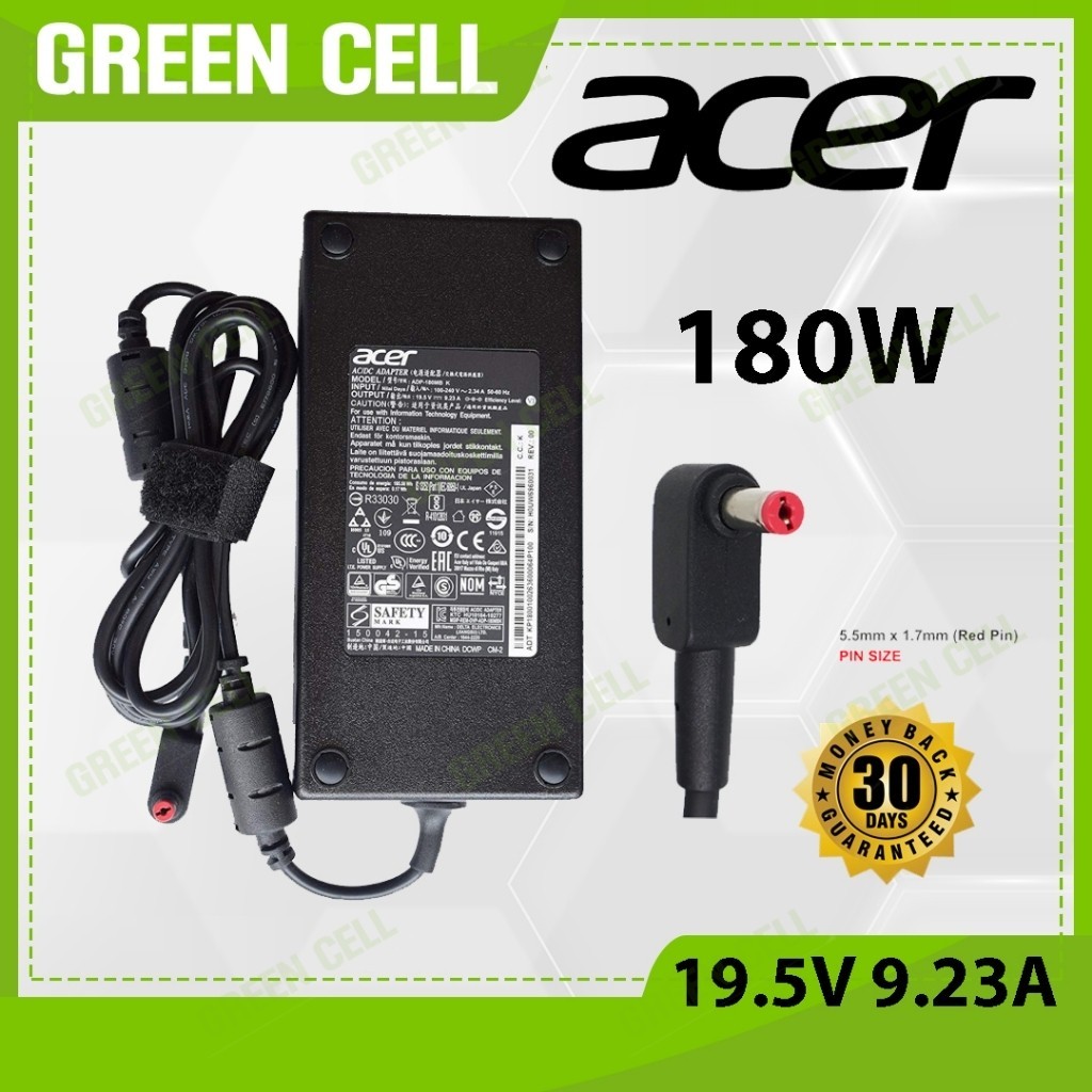 ที่ชาร์จแล็ปท็อป Ac.er 180W 19.5V 9.23A สำหรับ Predator Helios 300 PH317 PH317-51 G3-572 G3-571ADP-1