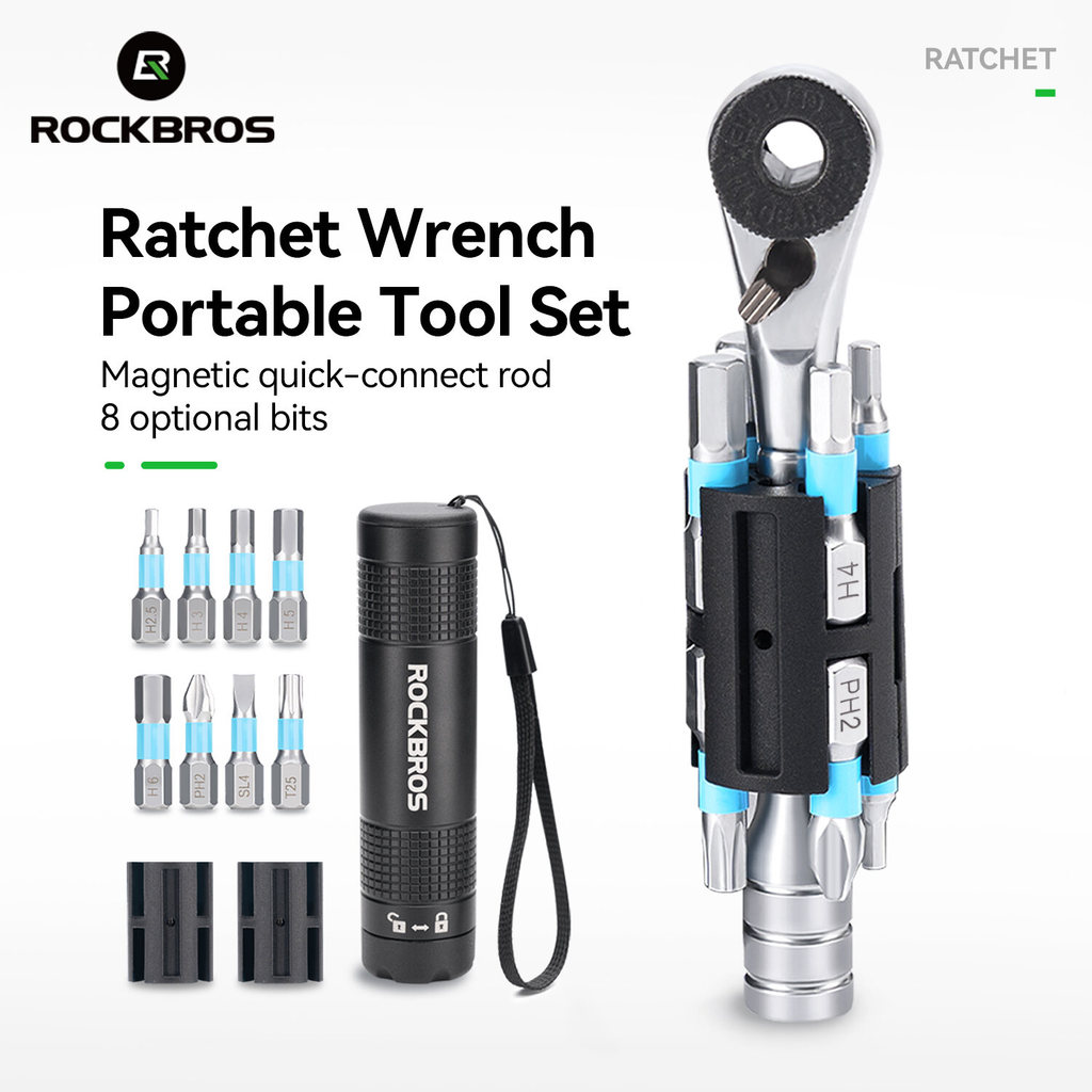 ROCKBROS ชุดประแจวงล้อมัลติฟังก์ชัน น้ำหนักเบาที่ทำมาจากอะลูมิเนียม สำหรับซ่อมจักรยาน พกพาสะดวก