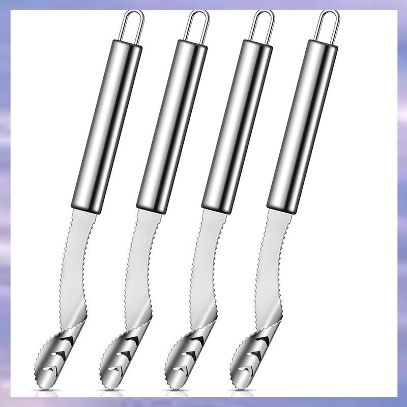 4PCS Jalapeno Pepper Corer,สแตนเลสพริกจับ Jalapeno Corer, Core Deseeder สําหรับ Jalapenos,พริก,Bell 