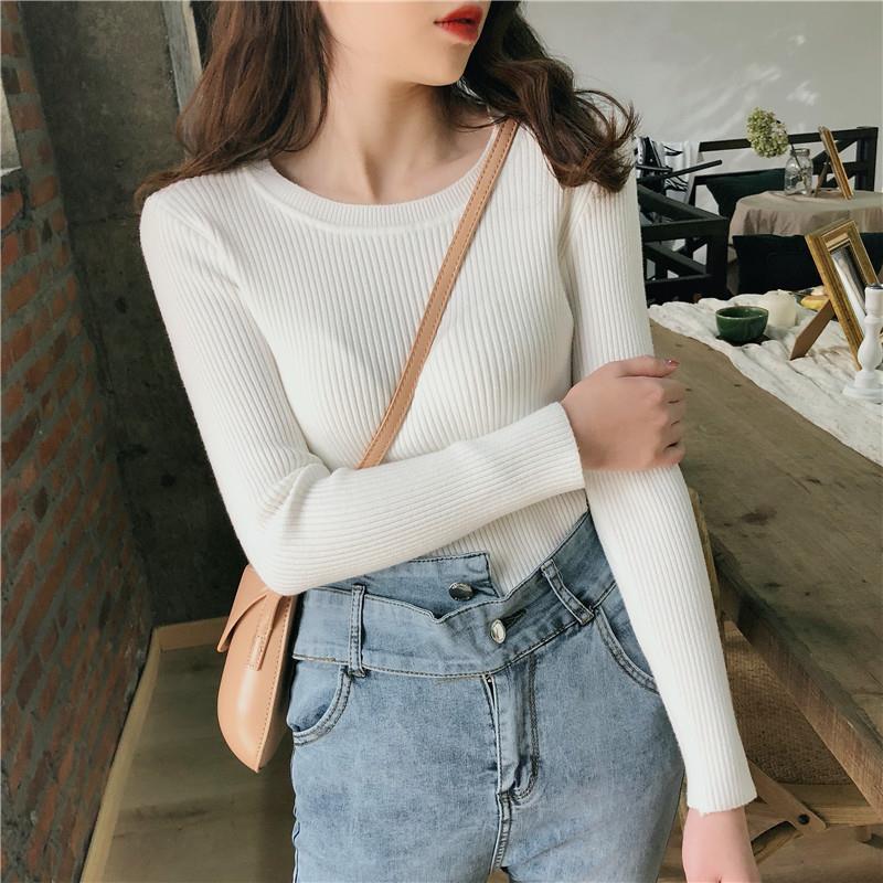 ปลาค็อด ปลาค็อด 20262023ฤดูใบไม้ผลิฤดูใบไม้ร่วงสไตล์ใหม่เสื้อสวมหัวคลาสสิกรอบคอแขนยาวด้านบน ผอมลง ดู