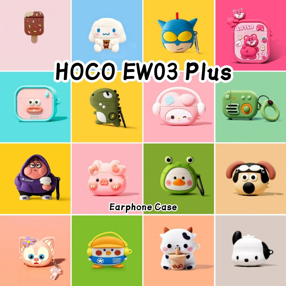 ประณีตสําหรับ HOCO EW03 Plus Case Casing Soft Silicone Trend Ideas Cartoon Headphone Case Cover NO.3