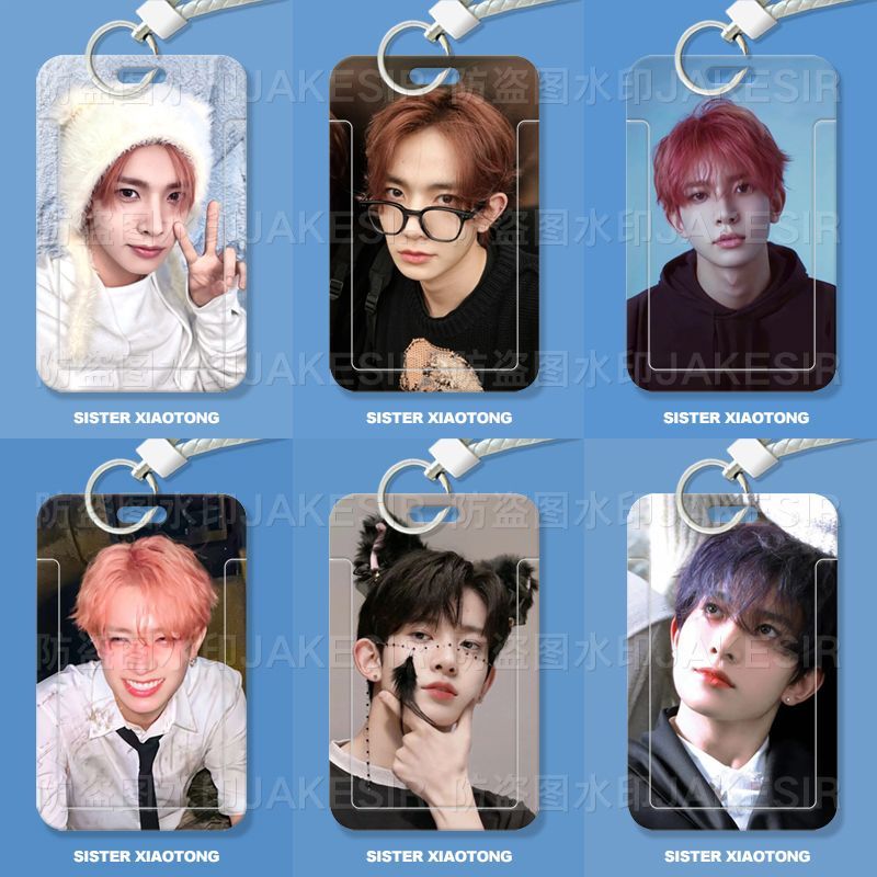 Enhypen Li Xicheng Merchanted Student Slide Card Holder Food Card Bus Card ID Card Protective Case A