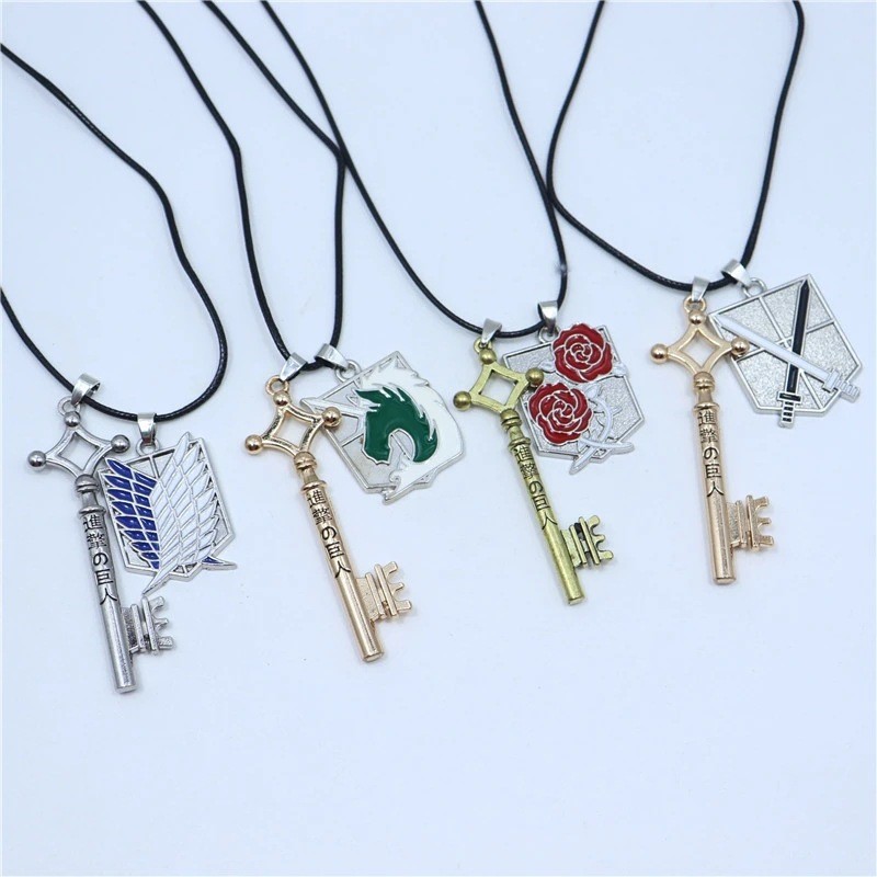 อะนิเมะ Merchanded Attack on Titan Four Great Survey Corps Wings of Freedom Key สร้อยคอเครื่องประดับ