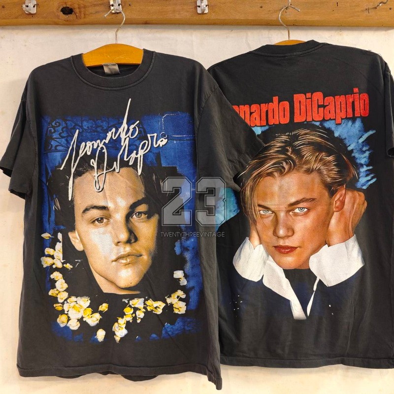 [ 23 ] Leonardo Dicaprio Bio Wash งานยุโรป มีตะเข็บข้าง   vintage shirt