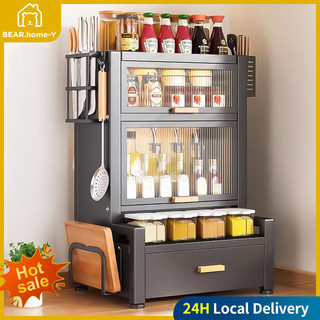 Sealed Seasoning Rack kitchen storage cabinet Multifunctional Storage Rack Dustproof storage cabinet