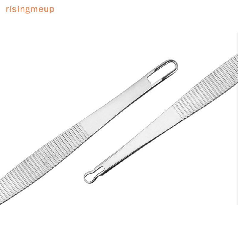 [risingmeup] 1PC Double Headed Blahead Remover Cleaner สิวสแตนเลส Blemish Needle Spot Extractor Skin Care Tool ใหม่