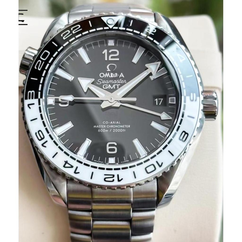 Omee ga Hippocampus 600 สีดําสีขาว Tai Chi Circle นาฬิกาผู้ชาย 215.42.011.001