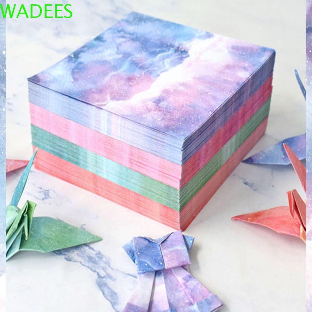 WADEES Origami Paper Starry Pattern Paper-cut Double Sides Multicolor Square Sakura Craft Paper