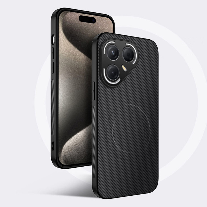 Tecno Pova 7 Pro Pova 7 Ultra 6 Neo Pova7 Pro คาร์บอนไฟเบอร์หนังแม่เหล็กเคสโทรศัพท์ป้องกันกล้องกันกระแทกซิลิโคนอ่อนนุ่ม