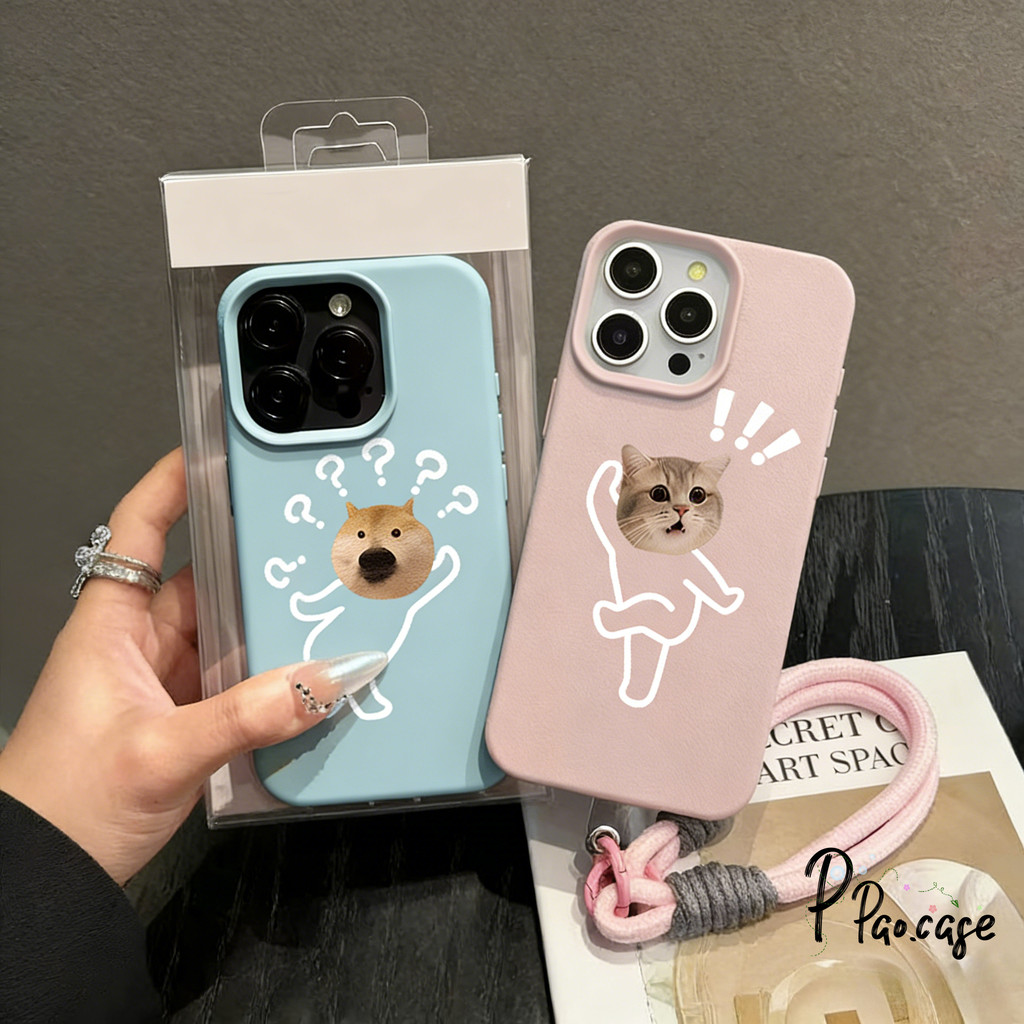 เคสลักษณะหนังลายสุนัขแมวตลก ม้า2026 ฮิตสำหรับ IPhone 13 16 11 17 Air 15 12 14 Pro Max XR X XS 7 15 14 16 8 Plus
