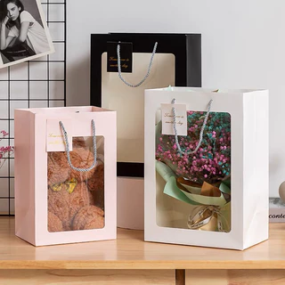 🛍️ขายส่ง! ถุงแพ็คเกจหน้าต่างใส เห็นของinsideชัดเจน กระดาษเหนียวไม่ขาดง่าย สำหรับห่อตุ๊กตา/ดอกไม้ ราคาพิเศษ