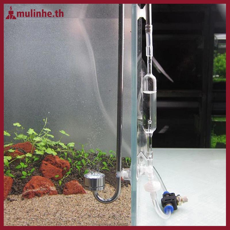 MULINHE Aquarium CO2 Bubble Counter น้ําพืชถังปลา CO2 Regulator ฉีดระบบวัดอุปกรณ์ CO2 Diffuser อุปกร