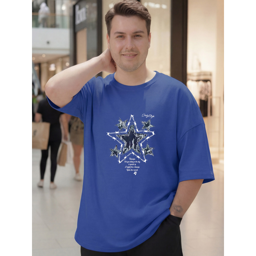 2Y352 [AIYOU] Lelaki Baju T เสื้อผู้ชาย Tshirt XL-5XL Crop Top เสื้อยืดขนาดบวกขนาดใหญ่สไตล์เกาหลีรอบ