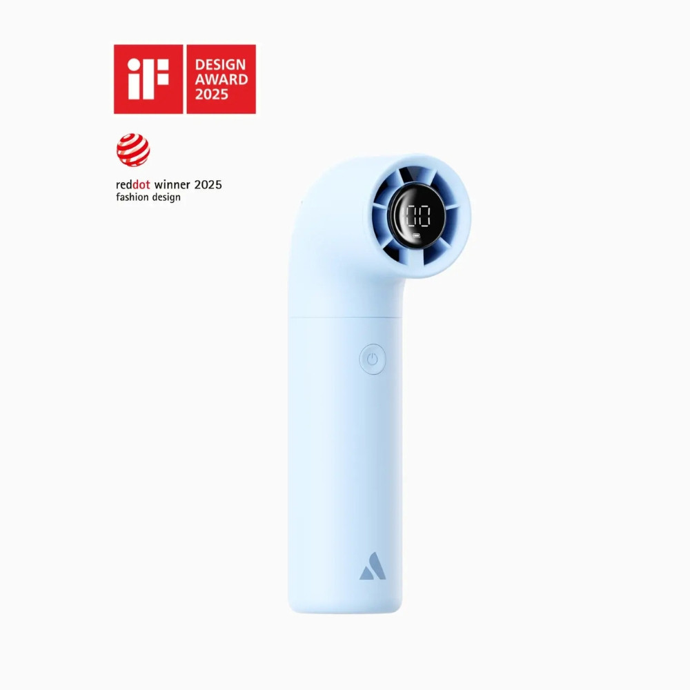 Aecooly Aero Portable Handheld Fan, Powerful Turbo Air Tube Fan 3,500 mAh พัดลมมือถือ - Blue