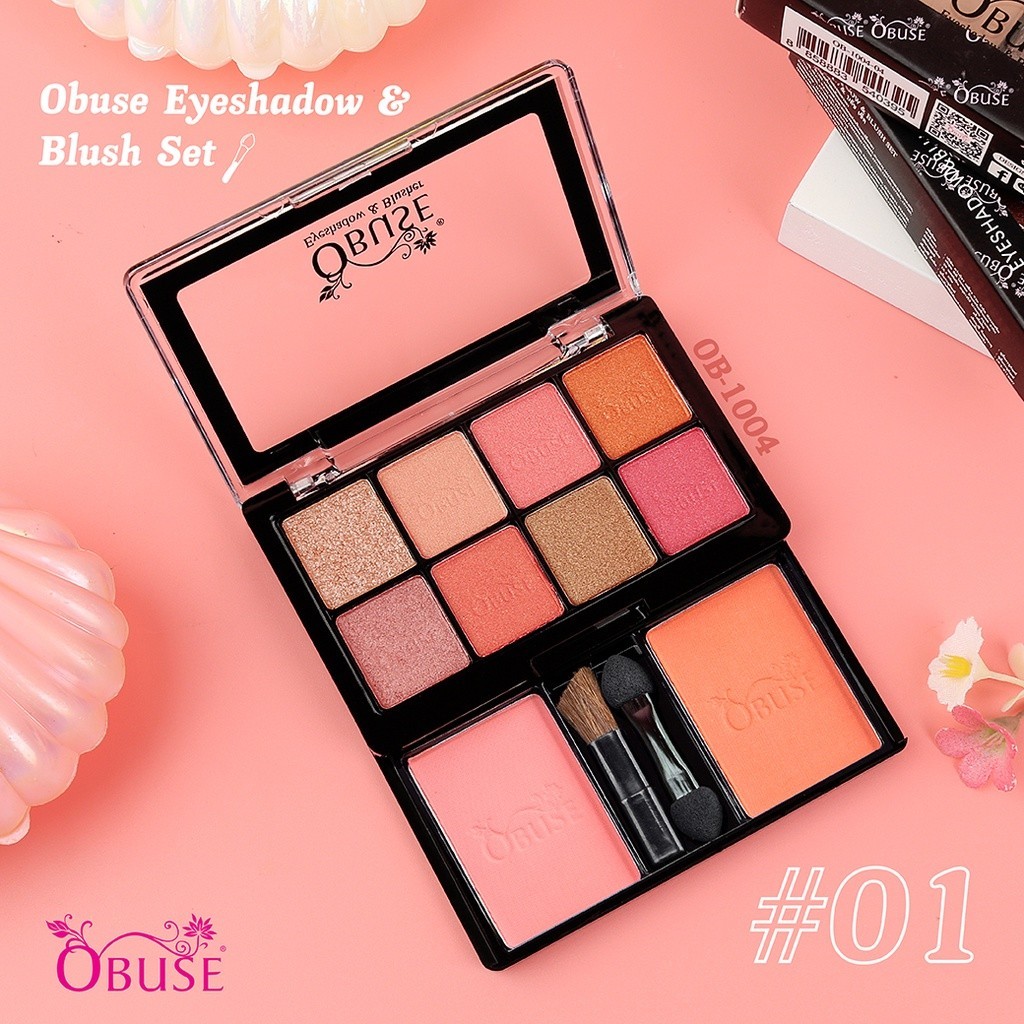แท้/ดีลสุดคุ้ม/ไลฟ์ทุกวัน OB-1004 Obuse Eyeshadow&Blush 16.5g. ราคา ถูกที่สุด ดีลบีเคเค แกลเลอรีภาพที่ 5