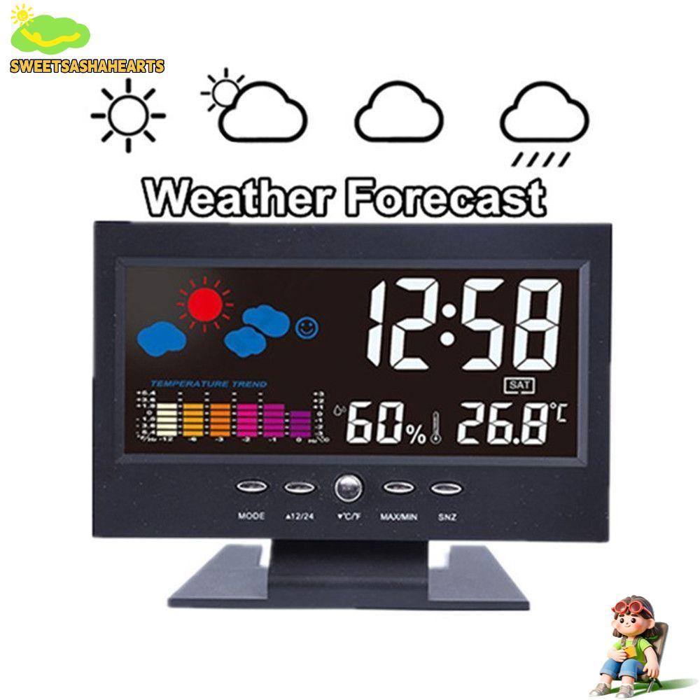 SWEE เครื่องวัดอุณหภูมิจอแสดงผล LCD LED