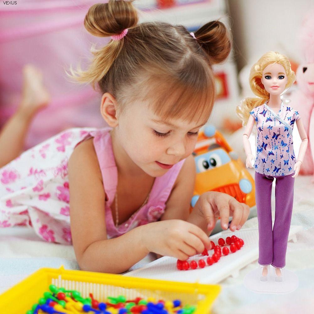 Vxus 1ชุดตุ๊กตาเสื้อผ้า,ฉากหมอ/ชุดพยาบาลตุ๊กตาชุด,ทุกวันสบายๆเสื้อผ้าผึ้งคอสเพลย์แอร์โฮสเตสตุ๊กตา บี