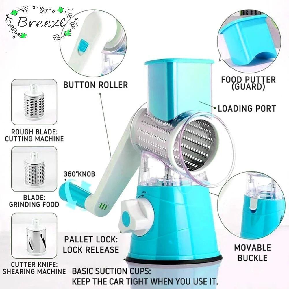 BREEZE เครื่องบดสับผัก, เครื่องทําลายเอกสาร เครื่องมือผักและผลไม้ เครื่องบดชีส, เครื่องปั่นโรตารี เครื่องตัดอาหารมัลติฟังก์ชั่น ครัว