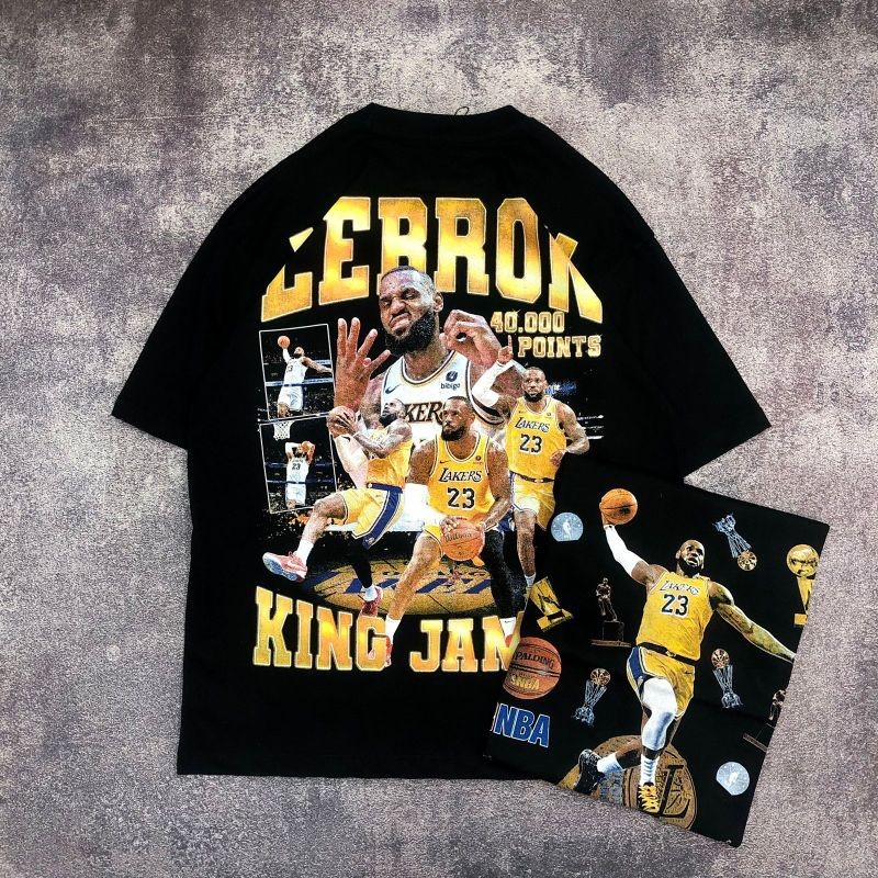 (LVR) NBA LEBRON JAMES เสื้อยืด Oversize - Lebron James Vintage Oversize T-Shirt - เสื้อยืดผู้ชายและ