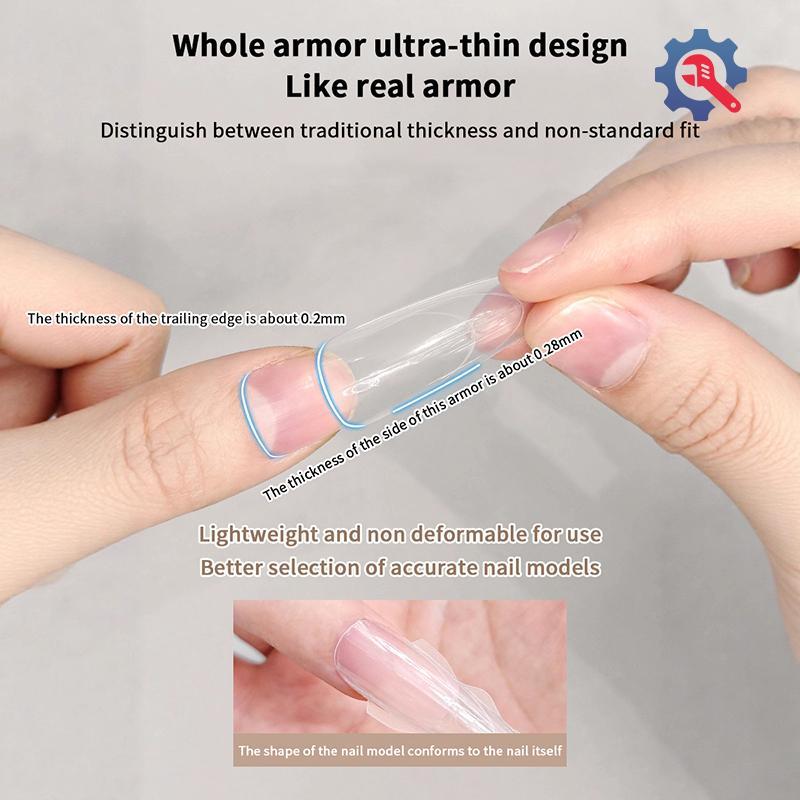 [GEX] 180 ชิ้น/กล่องแซนวิช Dual Nail Forms 15 ขนาด Extensions-Dual Forms Coffin Almond Nail Forms Sa