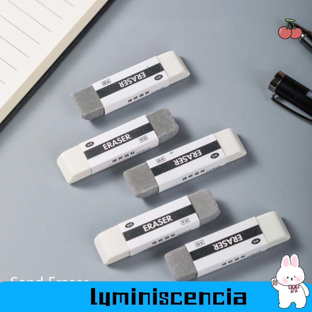 LUMINESCIA 1PCS Frosted Eraser, Traceless Matte Sand Eraser, Multi-functional Dual-use นักเรียนปากกา