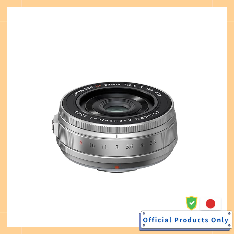 FUJIFILM X Fujinon 23mm F2.8 Compact Wide-Angle Prime Lens Silver F XF23MMF2.8 R WR S Weather Resist