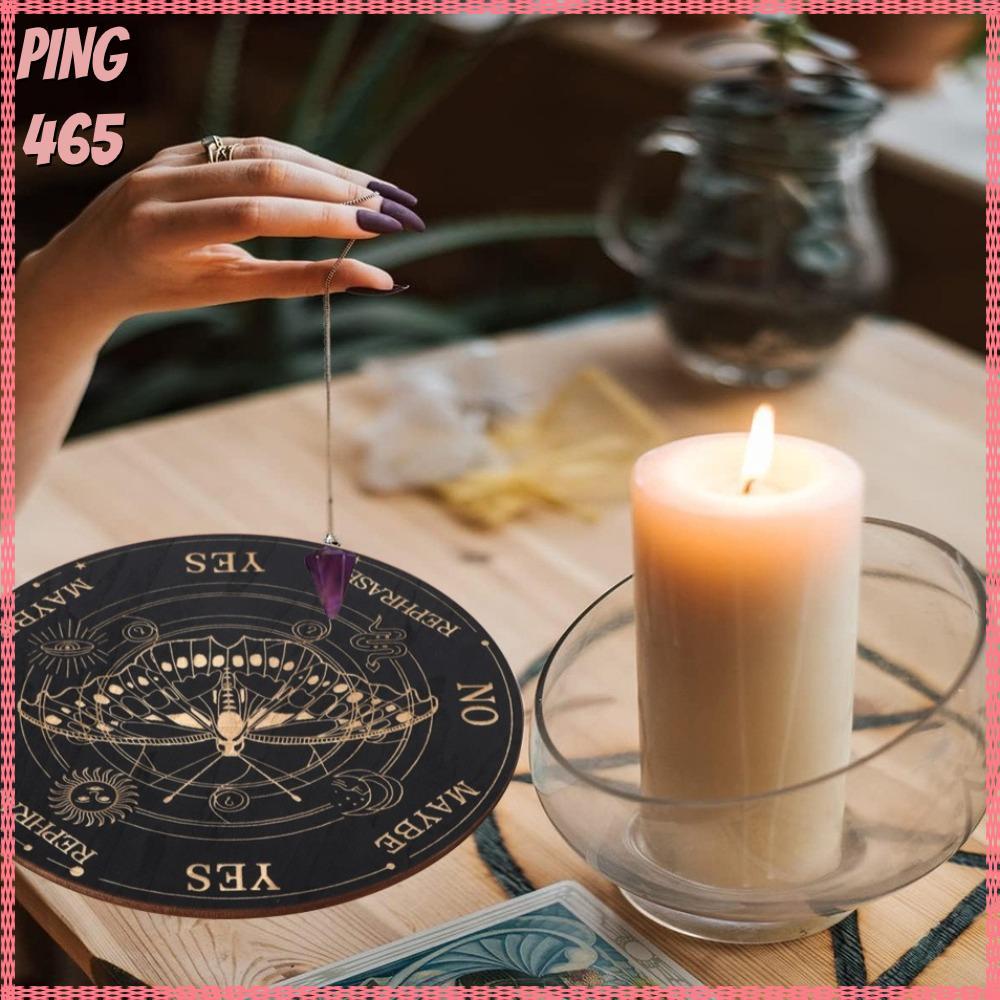 PINGD Star Pendulum Board, Magics การทําสมาธิแม่มดแท่นบูชาอุปกรณ์ Dowsing Divination Board, Decision