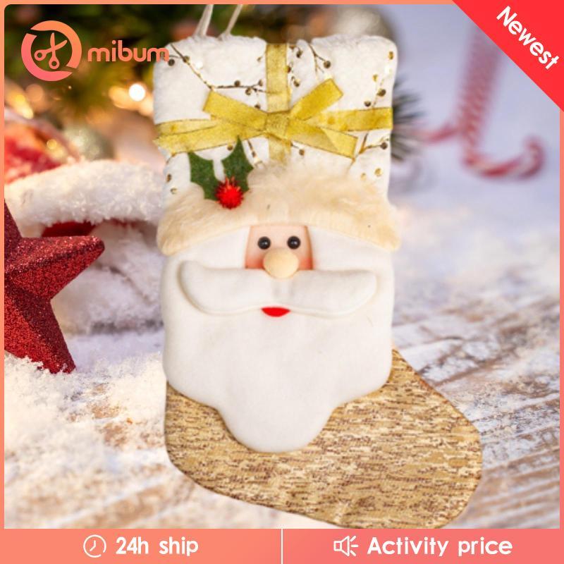 [Mibum] Christmas Stocking Xmas Stocking Portable Treat Bag Ornament Christmas Hanging