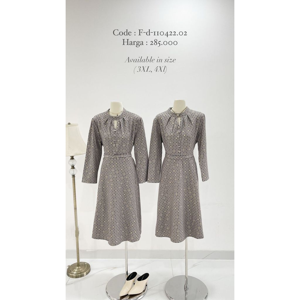 PREMIUM GREY MIDI DRESS DD-110422.02