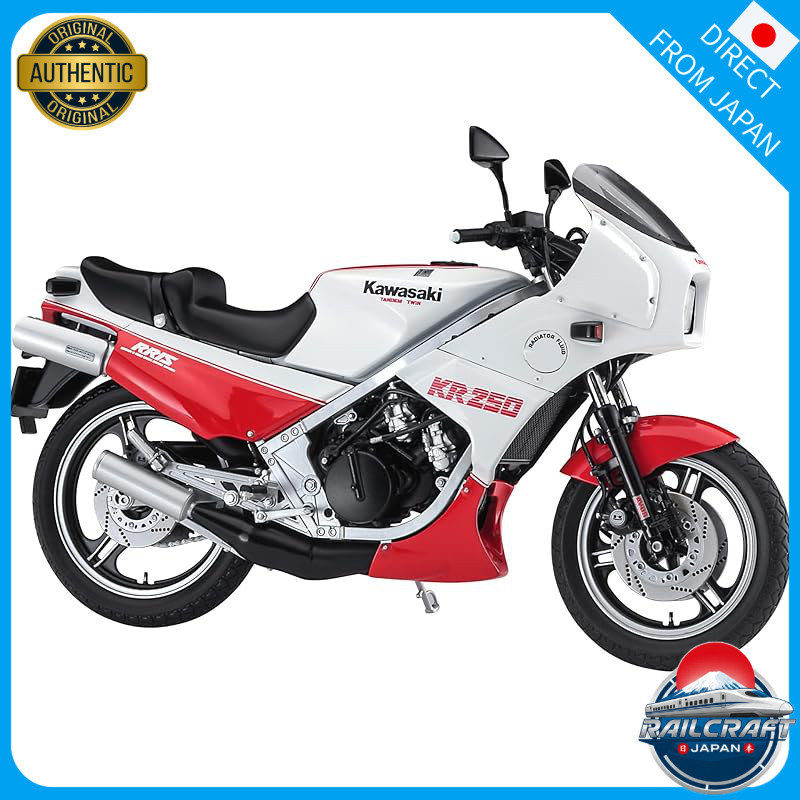 Hasegawa 1/12 Kawasaki KR250 (KR250A) White/Red Color Plastic Model 21745
