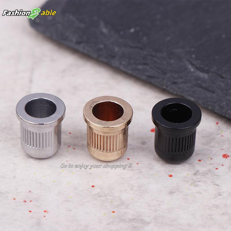 แฟชั่น.shop03 6 ชิ้นกีตาร์ไฟฟ้าโลหะผ่าน Body Bass Strings Ferrules String-Through Body Ferrules สําห