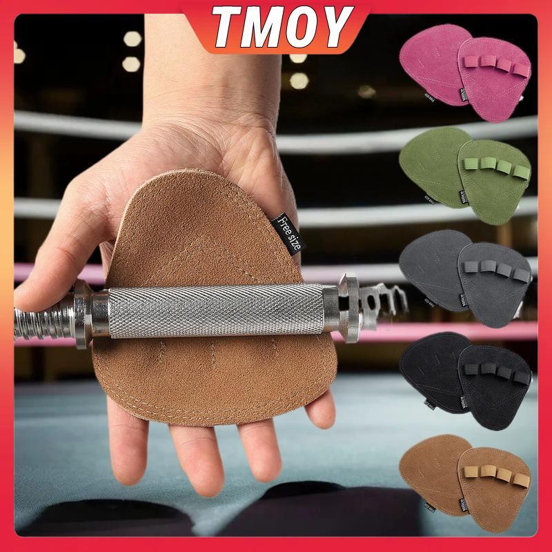 TMOY Cowhide Gym ถุงมือ Grips Anti-Skid น้ําหนักเข็มขัดยก Pads Deadlift เข็มขัดออกกําลังกาย Crossfit ฟิตเนสถุงมือปาล์มป้องกัน TMOY