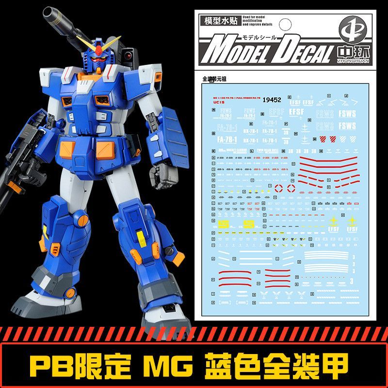 [Central Ring] MG Full Armor FA-78-1 Full Armor Gundam (Blue Phone)สติ๊กเกอร์น้ําเฉพาะ