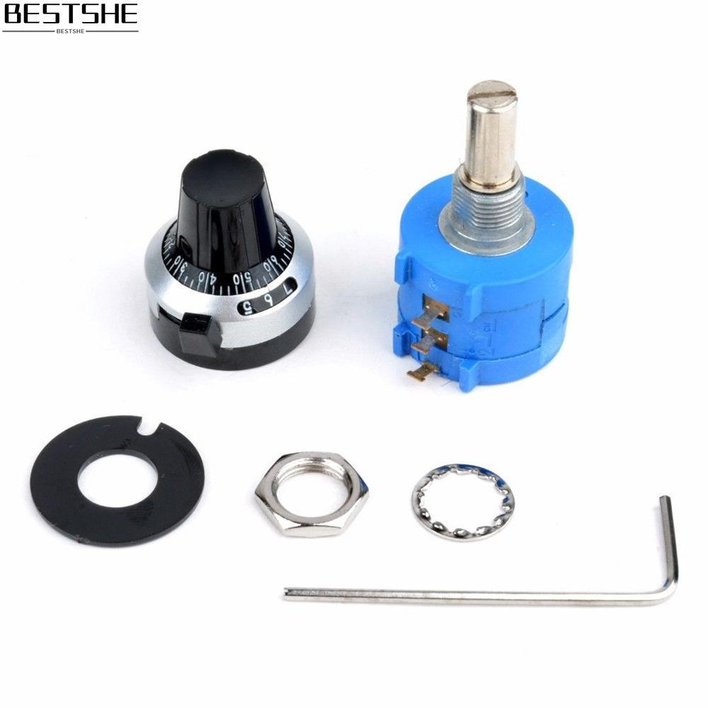 ประแจใหม่ 1 Nut 10 เปิด Wirewound 10K Ohmm โรตารี่ potentiometer Potentiometer Potentiometer