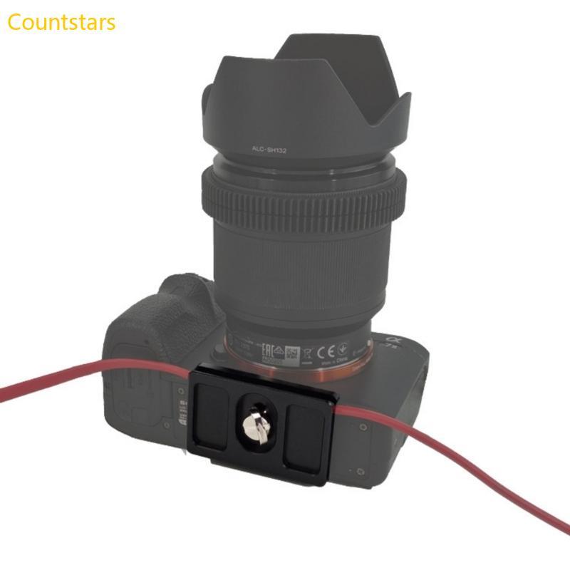 COU DurabilityAluminum Camera Arca Tether Cable Clamp Block Plate สําหรับกล้องดิจิตอล