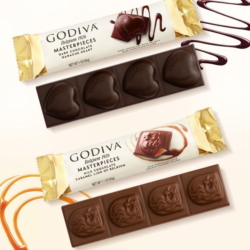 GODIVA GODIVA Master Dark Chocolate Bar Caramel Milk Turkey นําเข้าเนยโกโก้บริสุทธิ์ขนมแต่งงาน 32g ข