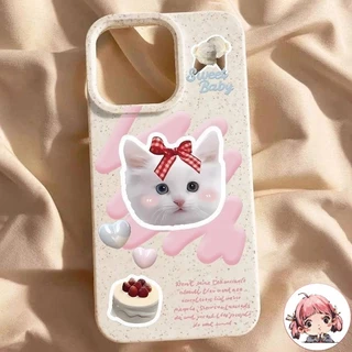 ส่งจากไทย เคสสำหรับไอโฟน13 แมวน่ารัก เคสมือถือลายข้าวโอ๊ต For IPhone17 14 15 16 11ProMAX 12/13MINI 6/7/8PLUS XR/XS SE2/3