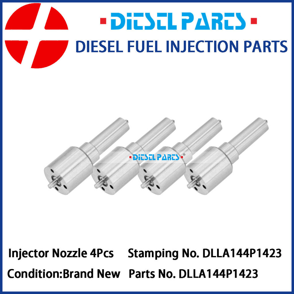 หัวฉีดหัวฉีดน้ํามันเชื้อเพลิง 4 ชิ้น 0433171885 DLLA144P1423 สําหรับ Mitsubishi Fuso Canter 4M50 4M4