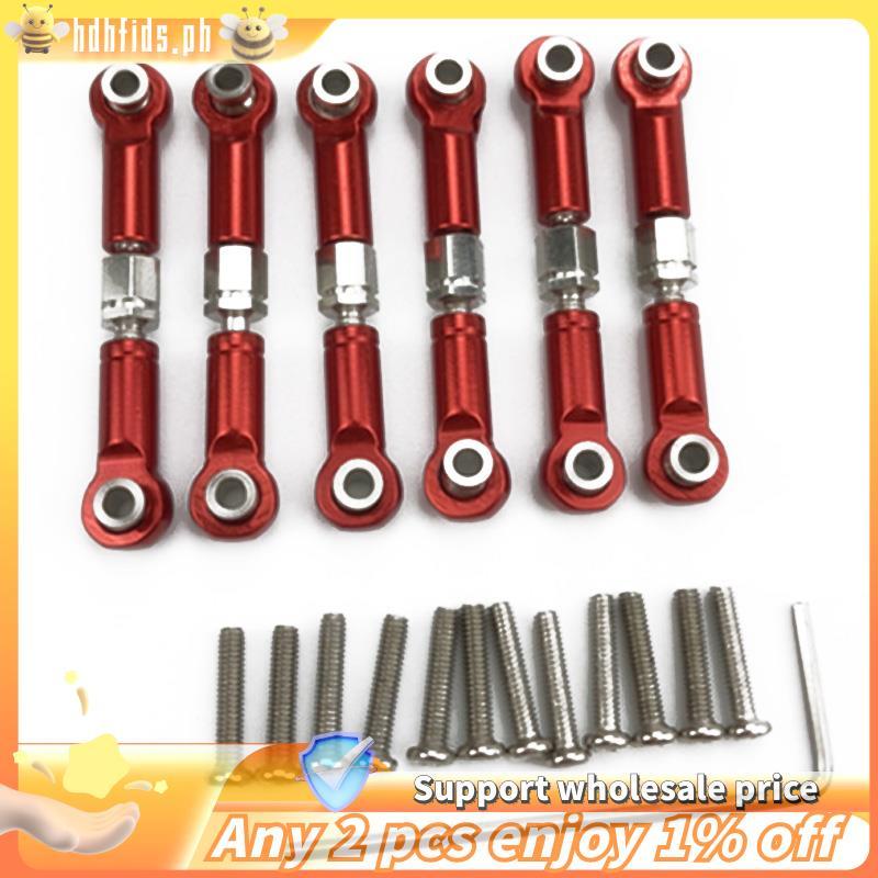 -6 ชิ้นปรับโลหะ Linkage ดึง Rod ด้านหน้า/ด้านหลัง Servo Link สําหรับ A949 A959 A969 A979 K929 RC รถอ