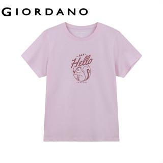 GIORDANO (Online Exclusive) เสื้อยืดผู้หญิง Women's Cotton P…