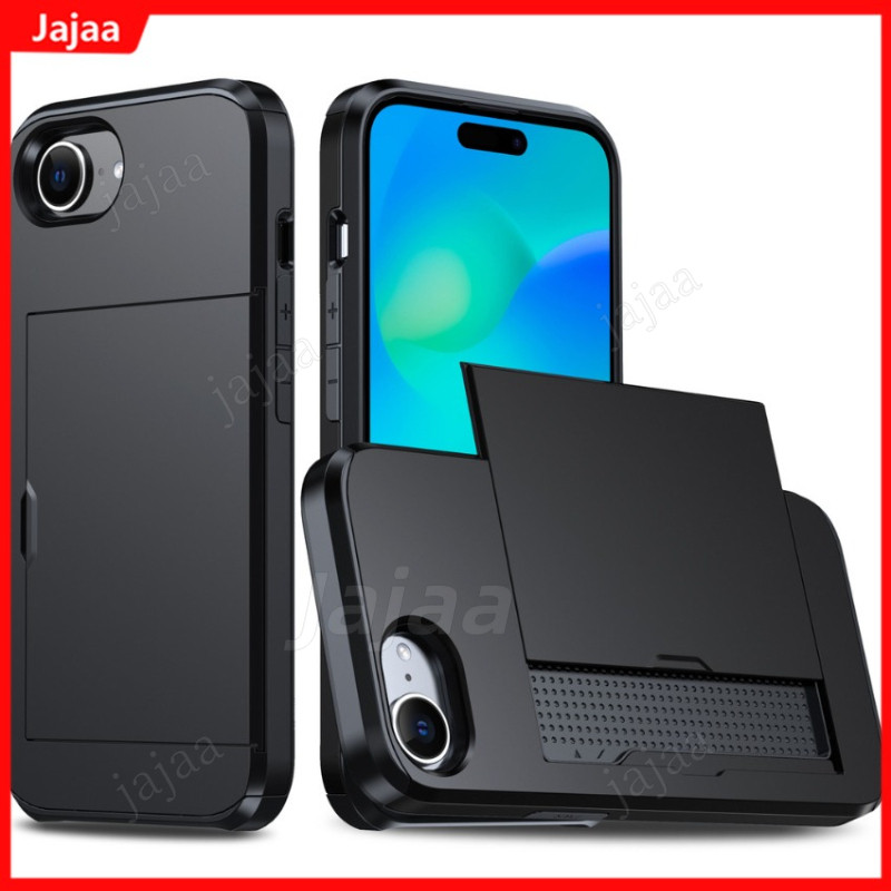 สําหรับ Apple iPhone 17e 2026 16e SE 2025 กระเป๋าสตางค์ผู้ถือบัตรสล็อตกันกระแทกสําหรับ iPhone SE4 SE