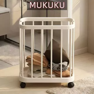 MUKUKU กล่องใส่ของ ตระกร้า มีล้อเลื่อน เคลื่อนย้ายสะดวก ความจุขนาดใหญ่ ตะกร้าอเนกประสงค์